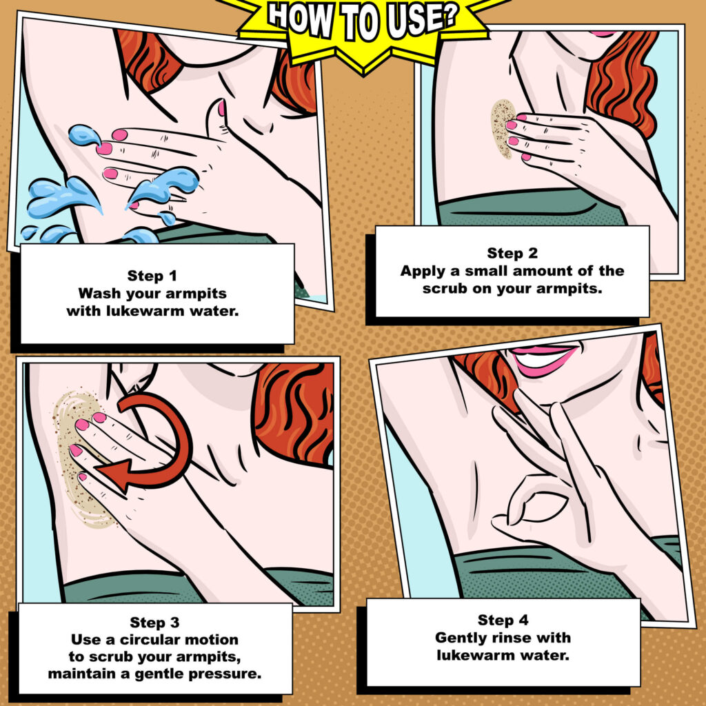 ANleitung für den Underarm-Scrub
