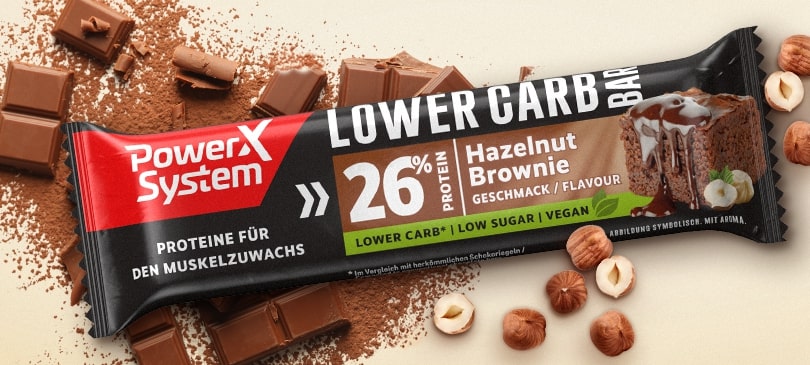 Lower Carb vegan Hazelnut Brownie von Power für proteinreiche ernährung zum Abnehmen und Muskelaufbau